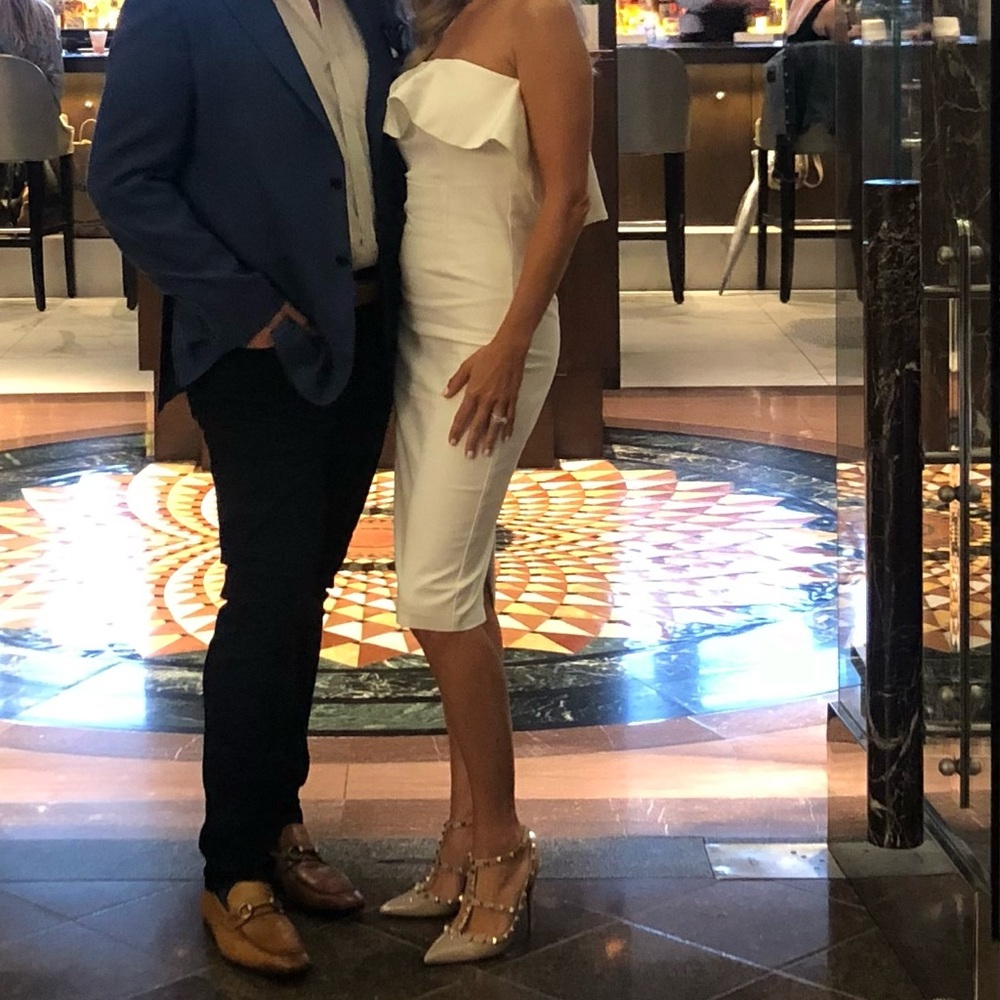 Bardot White Strapless Dress